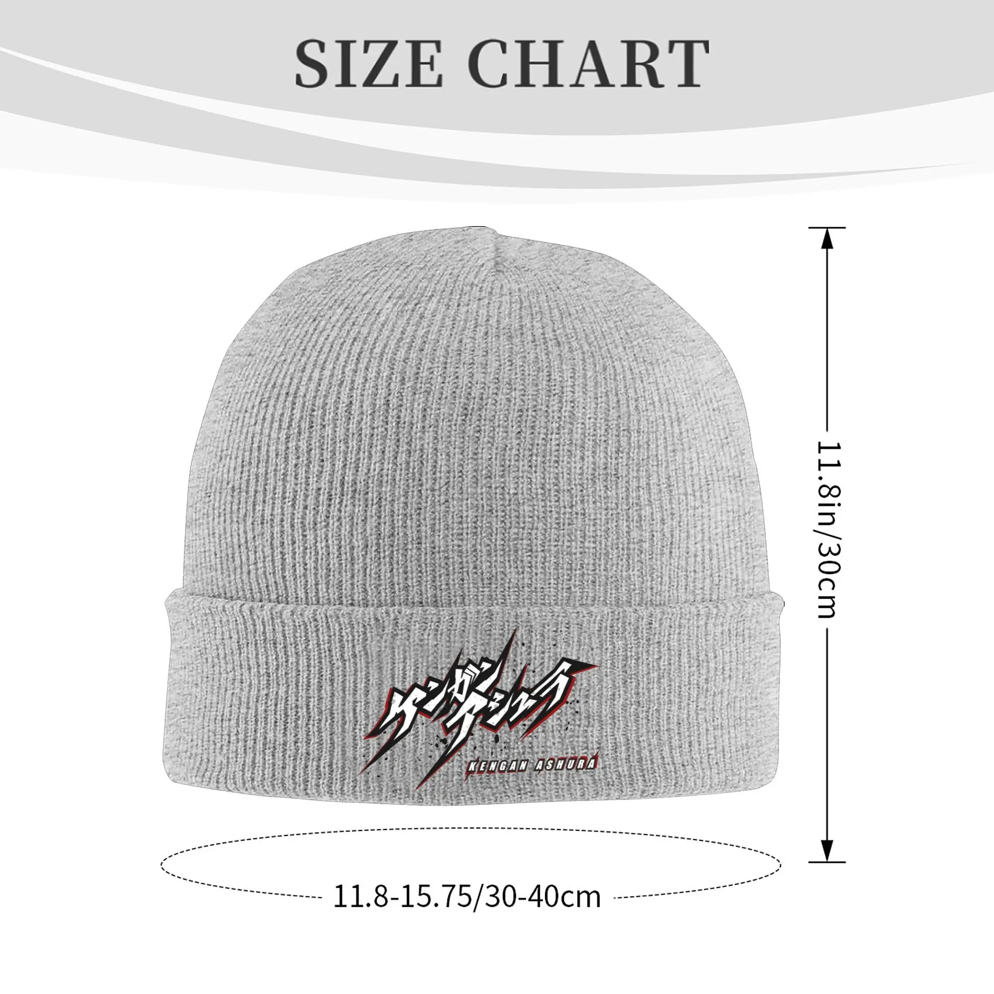 Women Men Cuff Beanie Kengan Ashura anime  Accessories Warm Winter Skullies Knitted Caps  Bonnet Knit Hat