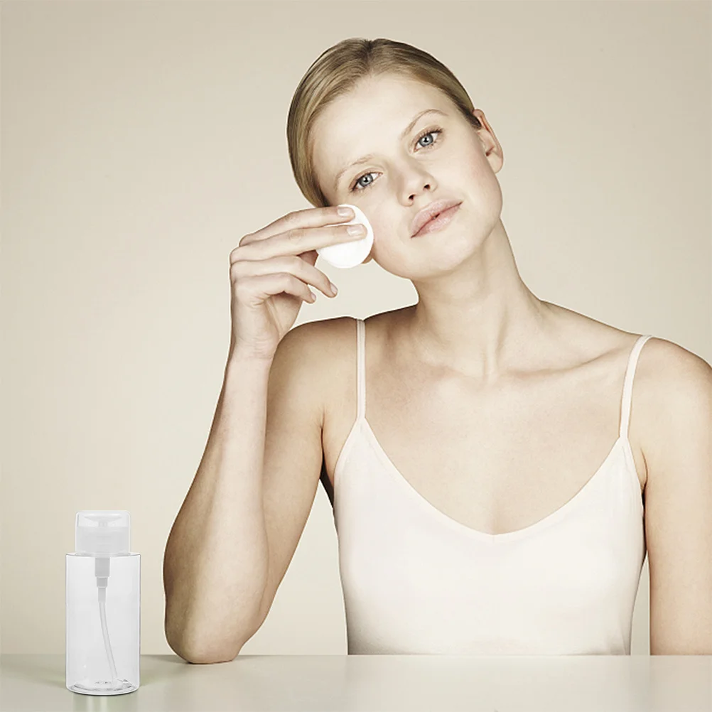 

2pcs Refillable Pump Dispenser Bottle Portable Travel Container For Makeup Remover Nail Polish Liquid Storage Empty Press