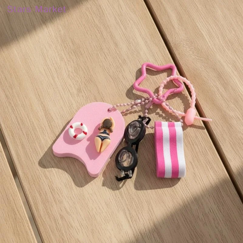 New Floating Keychain For Boat Keys Marine Fishing Float Key Chain Swimming Ocean Style Floating Key Ring Pendant