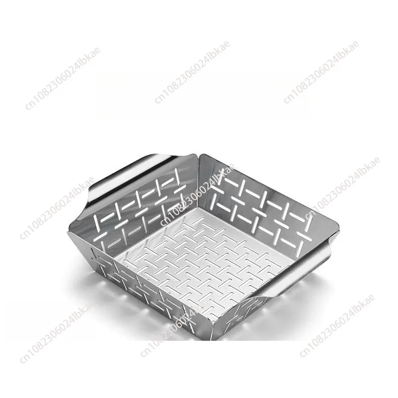 Large portable stainless steel fruit basket/vegetable crisper for outdoor bbq grills - perfect for home use