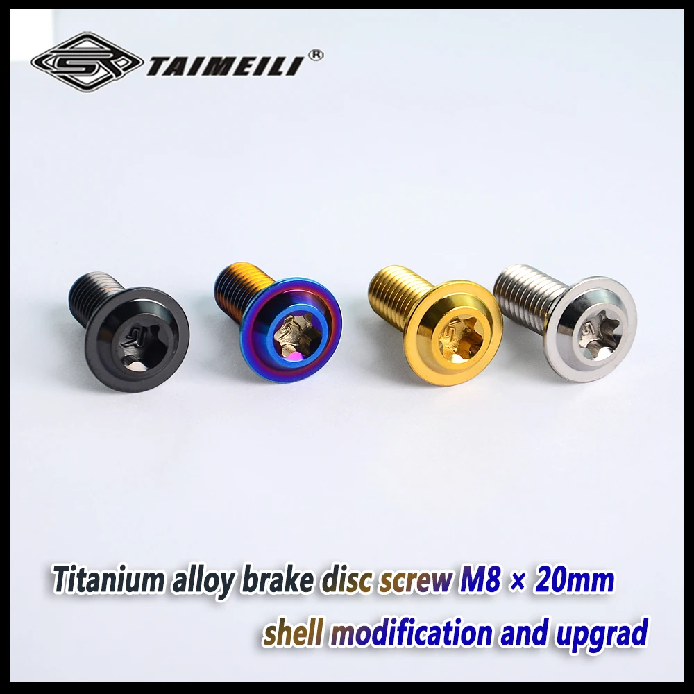 TAIMEILI Titanlegierung, scheibenförmiger Kopf, Bremsscheibenschraube für Motorräder, M8x20mm, zum Umbau, zur Modernisierung und als Ersatzteil. – Detail 4