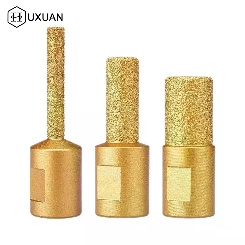 1Pcs High Efficiency Edges Trimming And Grooving Tool Round Shank Vacuum Brazed Burr Rotary Grinding Head For Angle Grinder