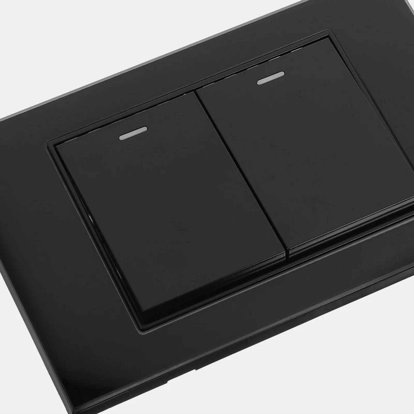 

Double Control Switch Panel Black Multifunctional Wall Switch Panel Double Way Control Indoor Black Light Switches