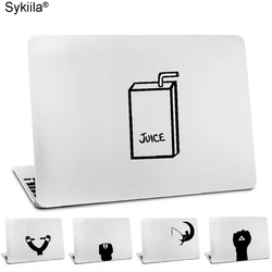 Sykiila – autocollant en vinyle pour Apple MacBook Air 11 13 Pro 13 15 17 Retina 12, étiquette personnelle, peau, boîte de jus d'ordinateur portable, noir, tasse 2019