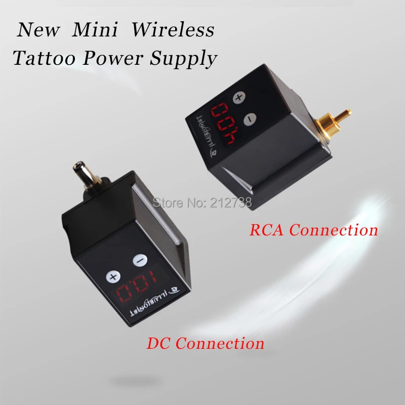 Newest Wireless Power Supply Mini Tattoo Power RCA/DC Connector Tattoo Supplier for Tattoo Pen Machine Free Shipping