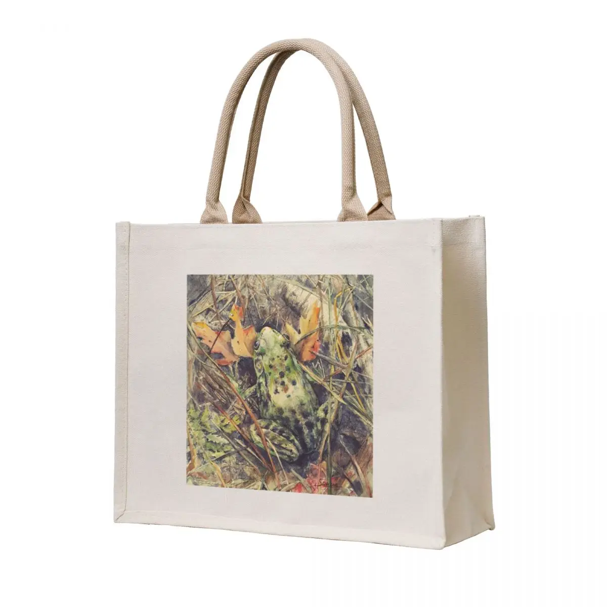 

Frog in the Woodland Tote Bag Lady bags Cloth bag tote bag university