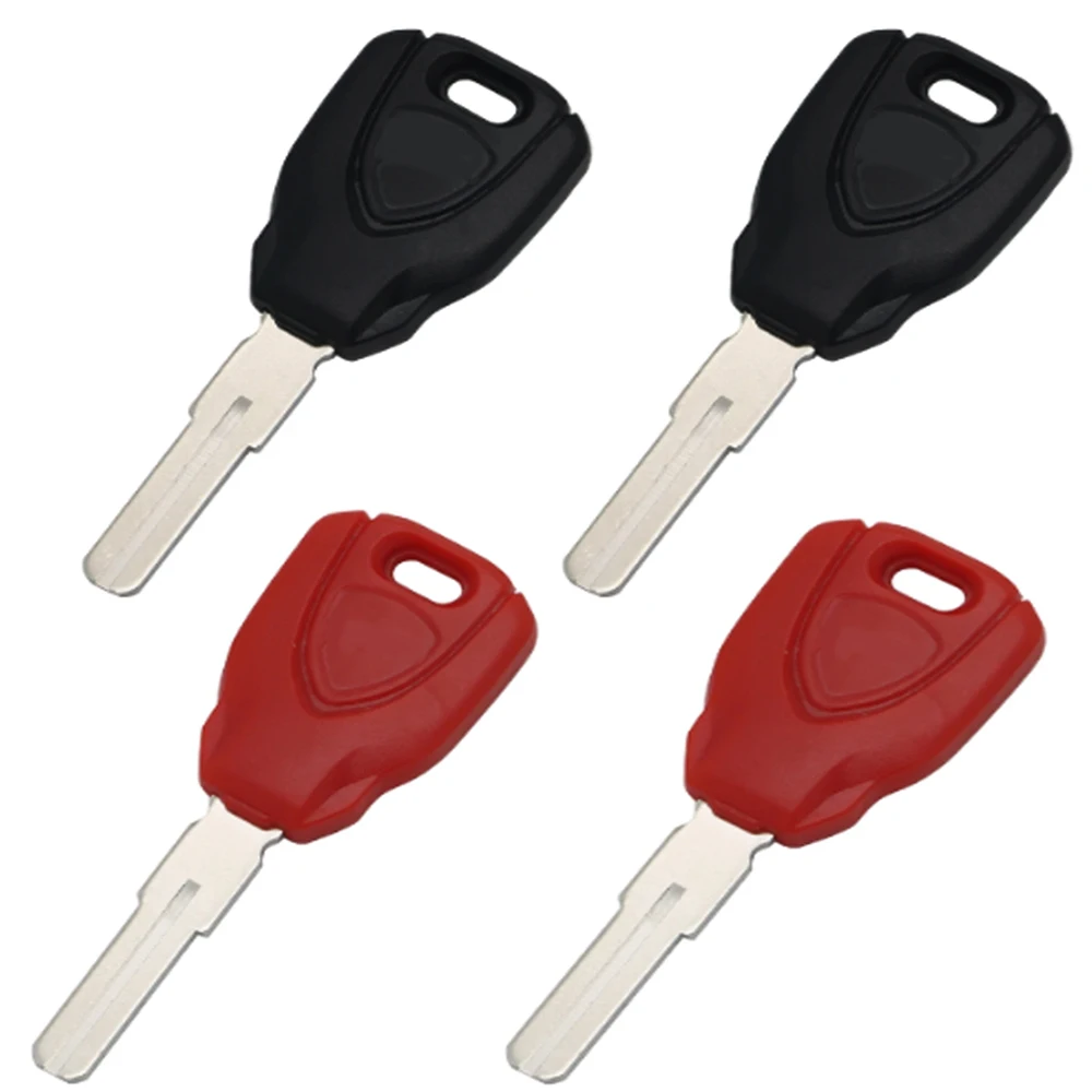 Motorcycle Parts Uncut Blade Blank Key For Ducati Monster 696 796 795 899 959 1098 1199 1299 Multistrada MTS950 (Black/Red)