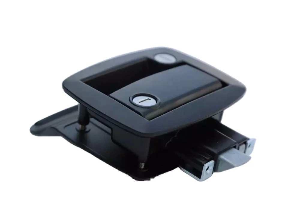 Factory Direct Supply Trailer Caravan Zinc Alloy Black Color Mechanical Lock for RV Door Lock Replacement