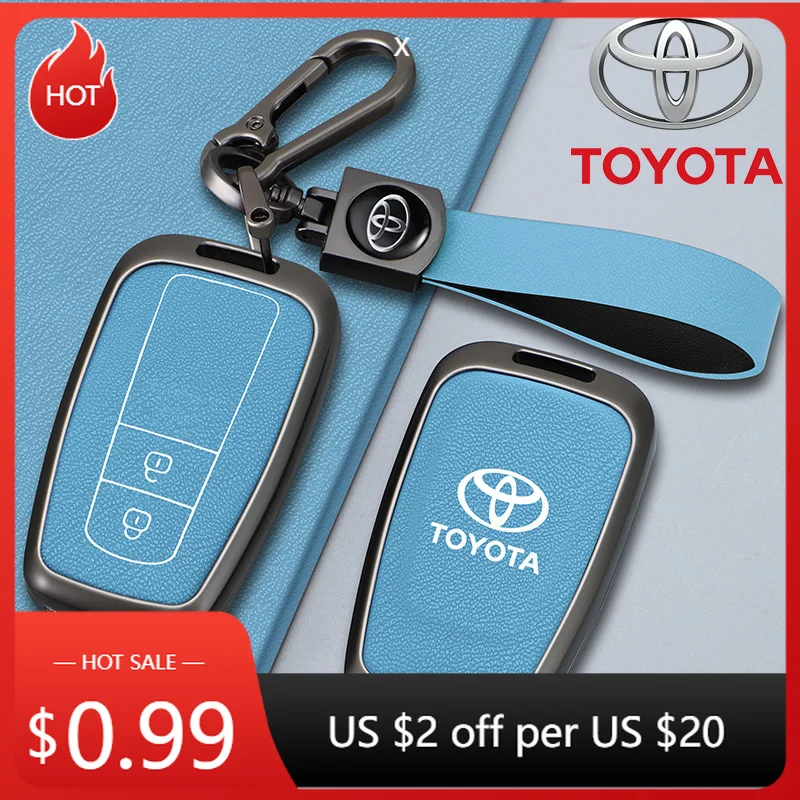 

Колпаки для горячих ступиц Toyota 2026. Для Toyota Prius Camry Corolla CHR C-HR RAV4 Land Cruiser Prado. Кожаный чехол для ключей из сплава.