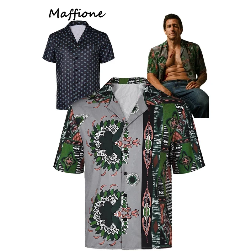 Dalton Cosplay Men Printed Shirts Costume 2024 Movie Road House Disguise Short Sleeved Shirt Boys Adult Halloween Role Play Suit