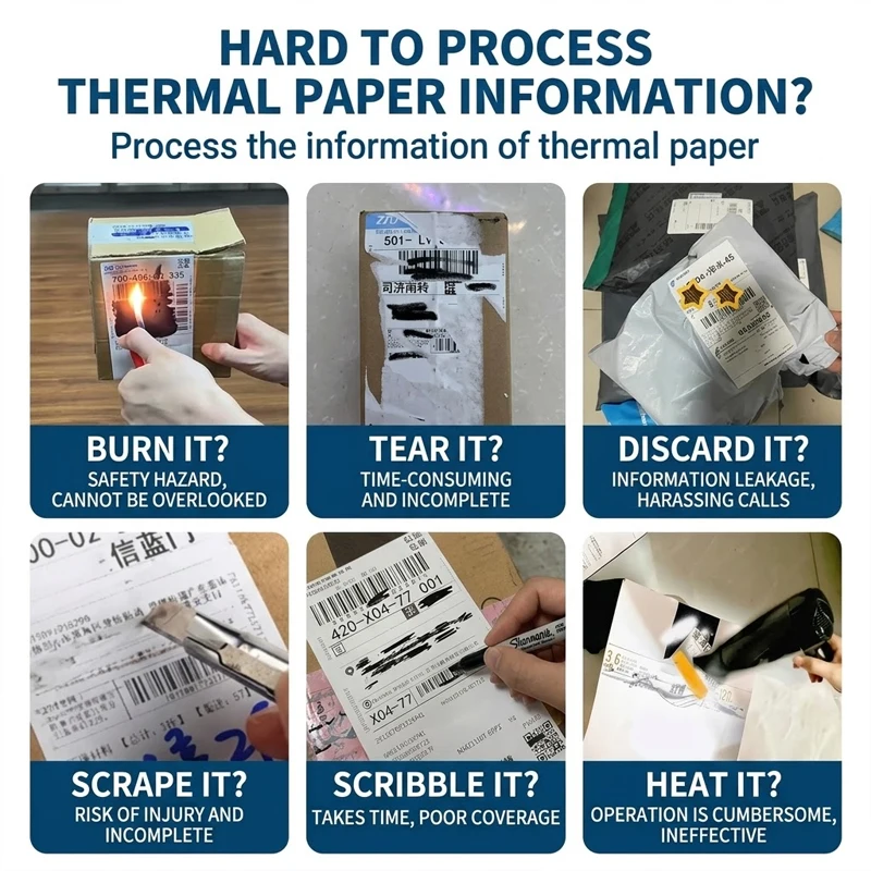 Thermal Paper Deletion Spray for Express Parcel Label Receipt Text Eraser Liquid Privacy Protection Fluid 30ml - SIKEZHAN