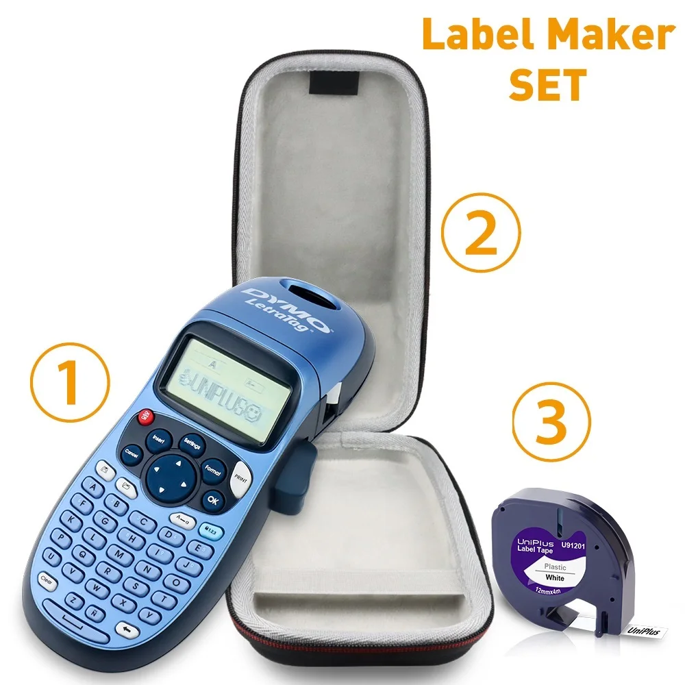 Top LT100H Dymo Label Maker Labeling Machine Portable Printer Dymo Letratag LT-100H Label Printer Typewriter 91201 12267 91203