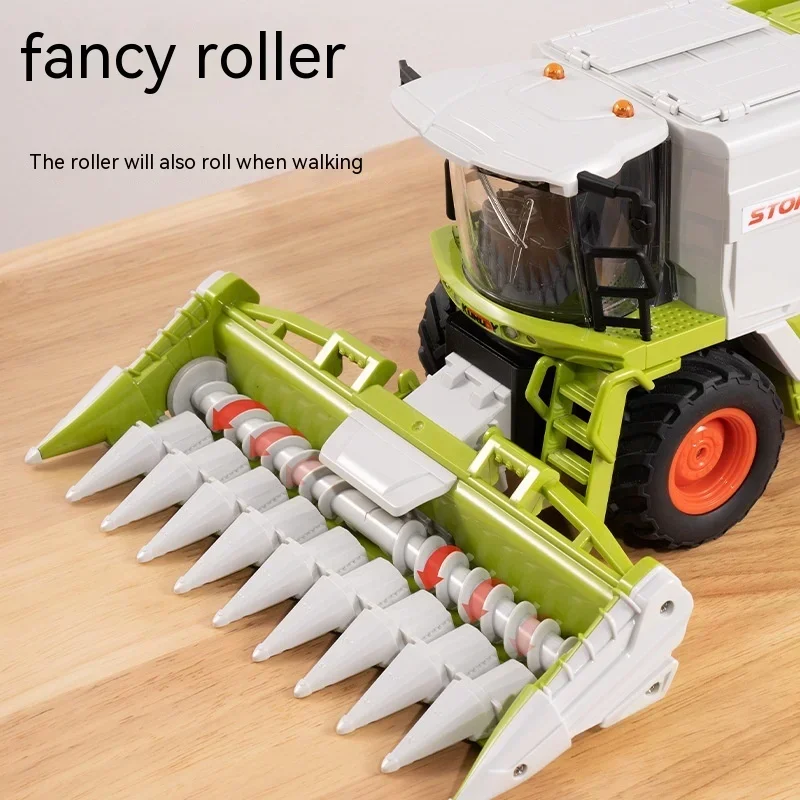 1:24 Rc Farmer\'s Car Wheat Harvester Combination Multi-Feature Lights 6608 Wheat 6612 Corn Crop Harvester Children\'s Gift Toys