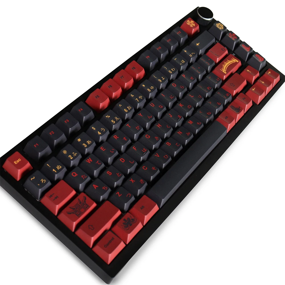 أغطية مفاتيح GMK Higanbana Cherry Profile PBT 129 مفتاحًا بخمسة جوانب أغطية مفاتيح لـ 61/64/87/104/108 Mx Switch لوحة المفاتيح الميكانيكية