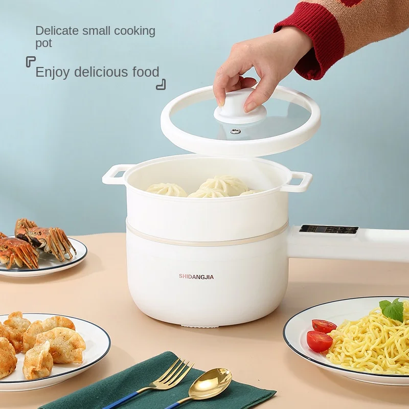 110V 220V Electric Hot Pot Household Rice Cooker Frying Pot Food Cooking Machine Multi Cooker 1 Layer/2 Layer Available