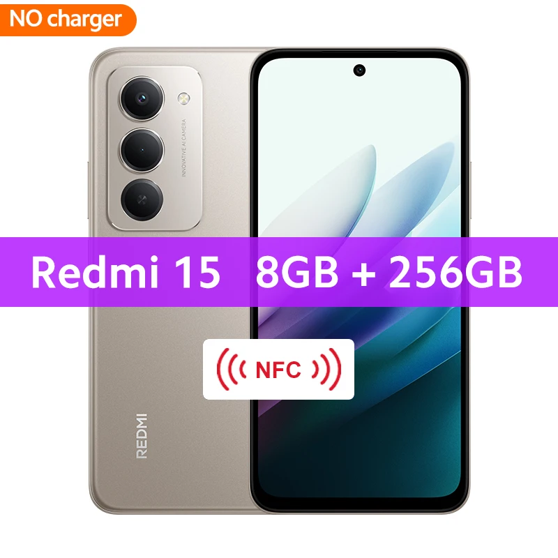 Global Version Redmi 15 Smartphone Snapdragon® 685 Mobile Platform 6.9" Up to 144Hz 50MP 7000mAh battery 33W fast charging IP64