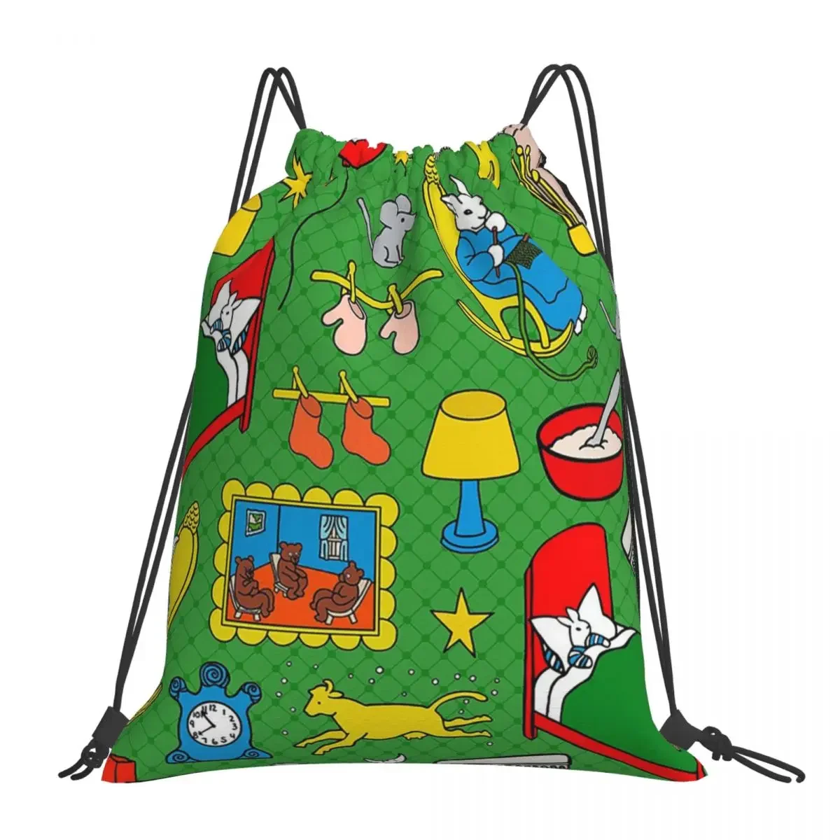 

Goodnight Moon Backpacks Multi-function Portable Drawstring Bags Drawstring Bundle Pocket Sundries Bag BookBag For Travel School