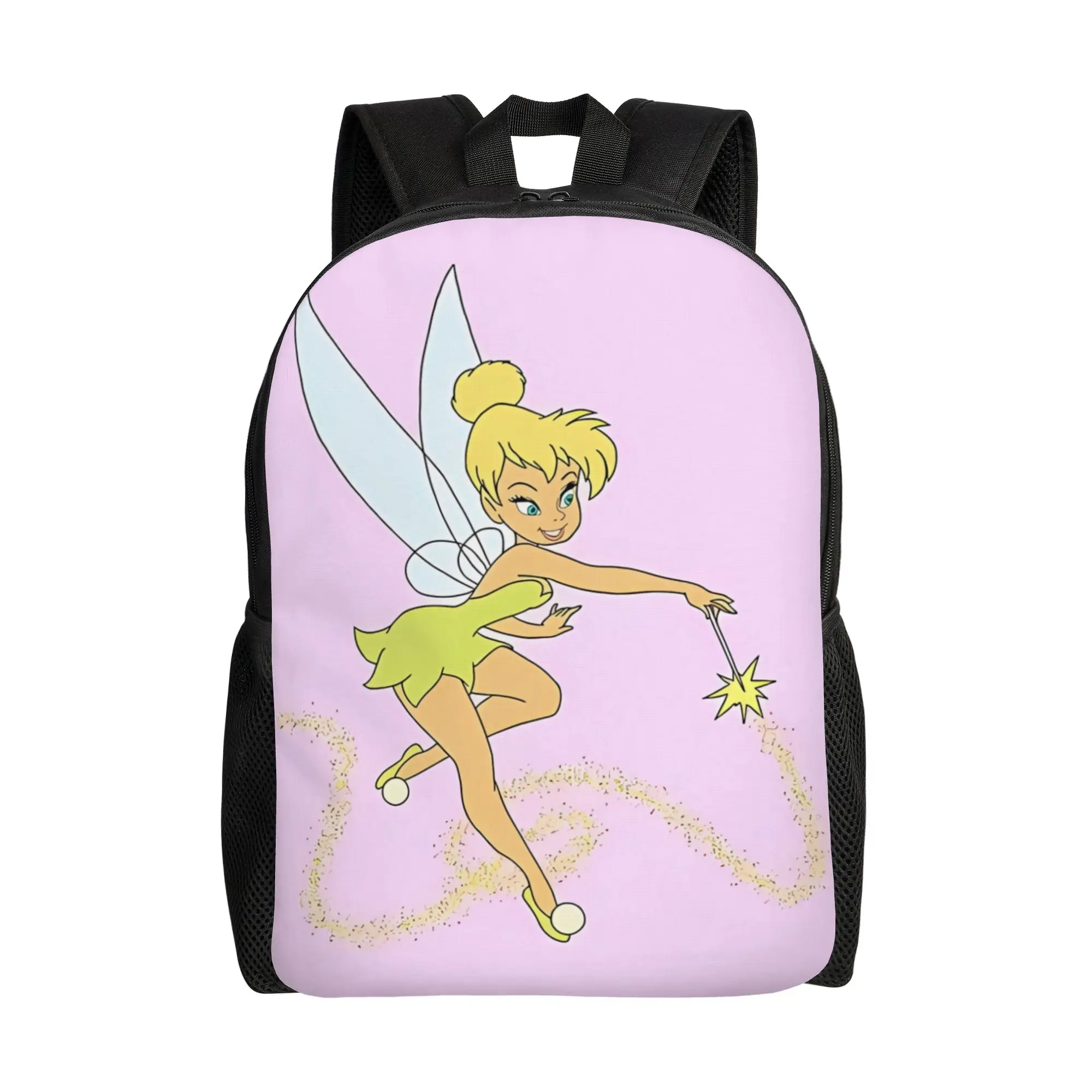 

Tinker Bell Storage Bag Back to school season Pink Dual-Use Backpack