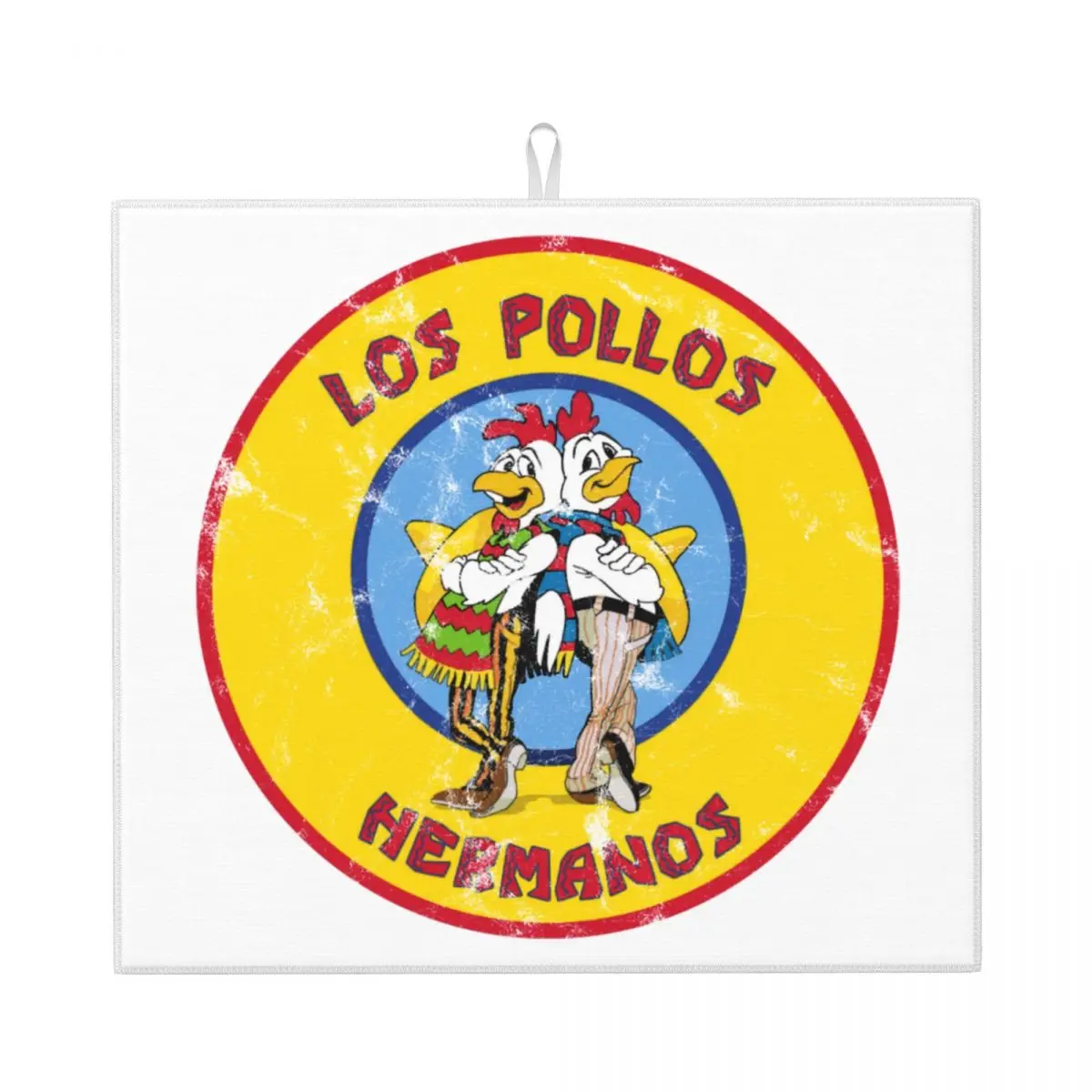 Custom Distressed Breaking Bad Dish Drying Pads Custom Absorbent Los Pollos Hermanos Bullseye Microfiber Quick Dry Drainer Mats