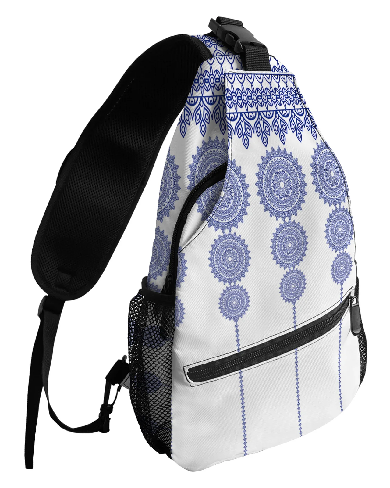 Bohemian Style Mandala Pattern Chest Bags for Women Men Waterproof Shoulder Bag Outdoor Travel Sport Crossbody Bag