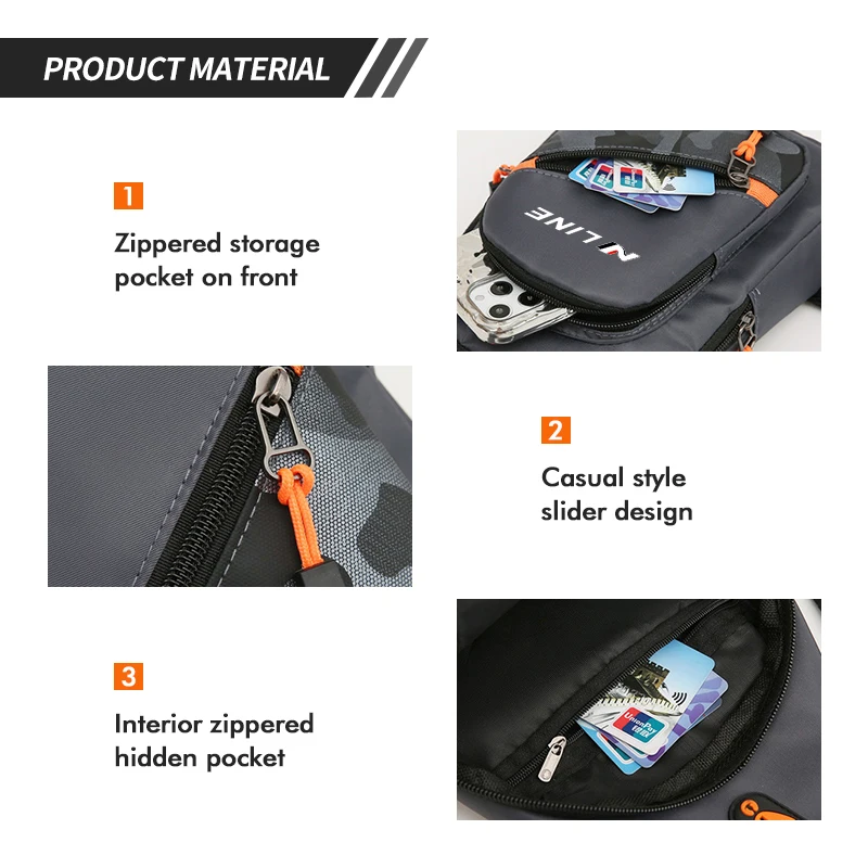 For Hyundai Car Logo Men's Shoulder Wallet Multi-Use Card Case Coin Purse Travel Bag Sonata i30 i20 Tucson Elantra Kona N Line view 3