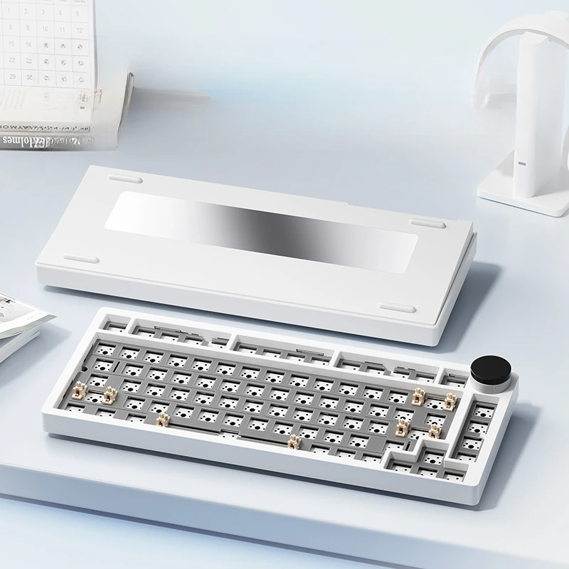 YK820 75%Mechanical Keyboard Kit Custom Aluminum Alloy Shell Wired Tri-mode Bluetooth 2.4G Wireless GASKET Hot-swap Keyboard Kit