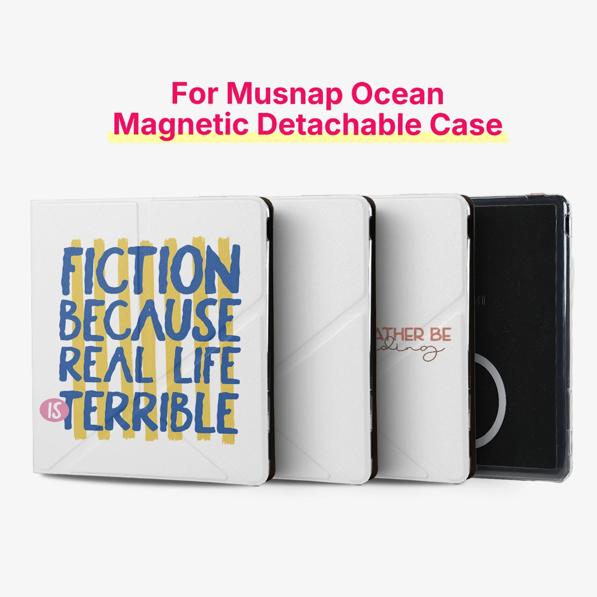 Image of Murmole English Quotes Magnetische Hülle für Musnap Ocean Oceanc iReader Ocean5pro 7 Zoll, abnehmbarer Ständer, Acryl-Smart-Cover