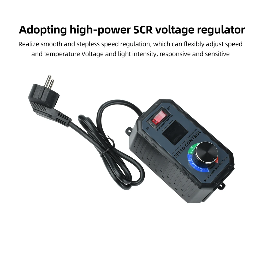 4000W Motorgeschwindigkeitsregler 10A AC 220V Hochleistungs-SCR-Spannungsregler für Ventilatoren, Winkelschleifer, industrielle Anwendungen – Detail 3
