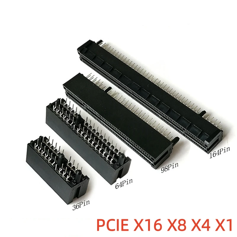 5PCS Motherboard/GPU PCI-E Slot Connector 1X/4X/8X/16X Board Mount Type 36/64/98/164P