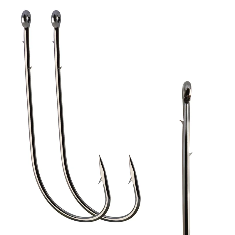 خطافات صيد السمك ZYZ Aberdeen خطافات صيد طويلة عرقوب من الفولاذ عالي الكربون مع انتقادات خلفية ملحقات صيد الطعم المعلقة بقوة