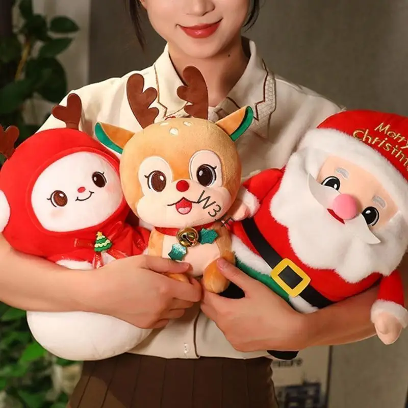 W3JF Schattige kerstboom Plush Toy Snowman Soft Pillow For Kids Festieve Decors