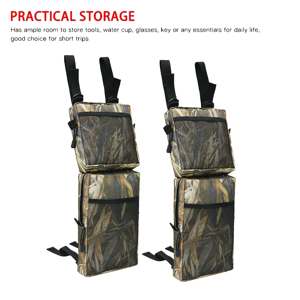 2 Pack ATV Fender Bag ATV Tank Saddlebags Universal Rear Storage Bag for ATV Dirt Bike ATV Accessories Camouflage