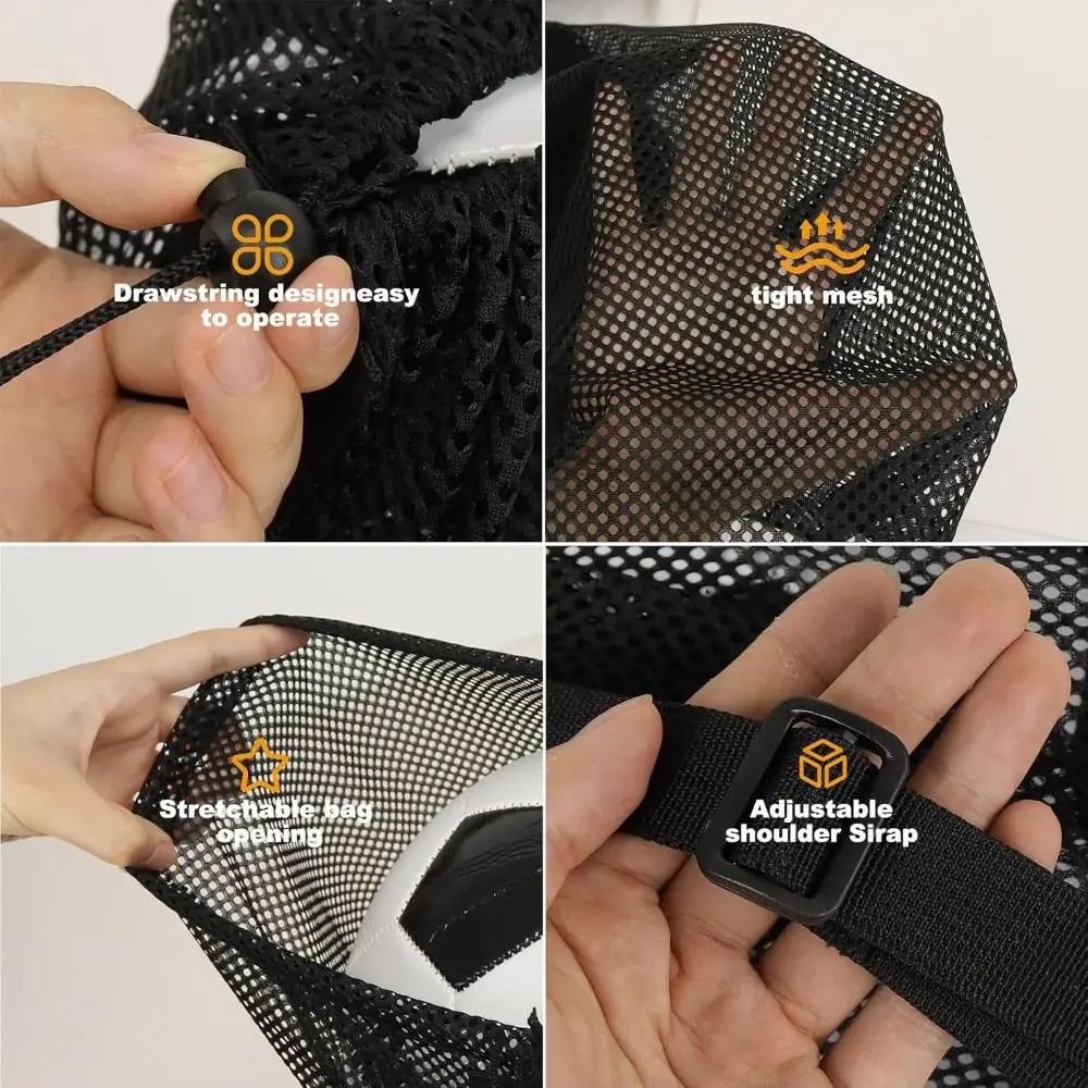 

Single Ball Bag Basketball Mesh Bag Crossbody Carrying Case Basketball Backpack Sport Organizer Storage Bags