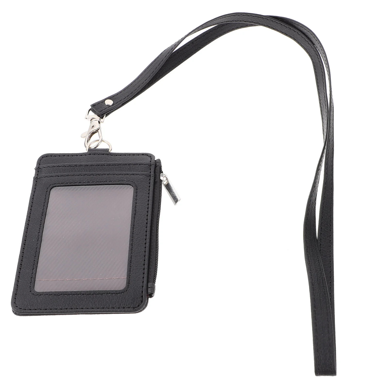 Id Card Holder Sturdy Card Sleeve Small Size Work Badge Protector Hanging Case with Comfortable Polyester Lanyard