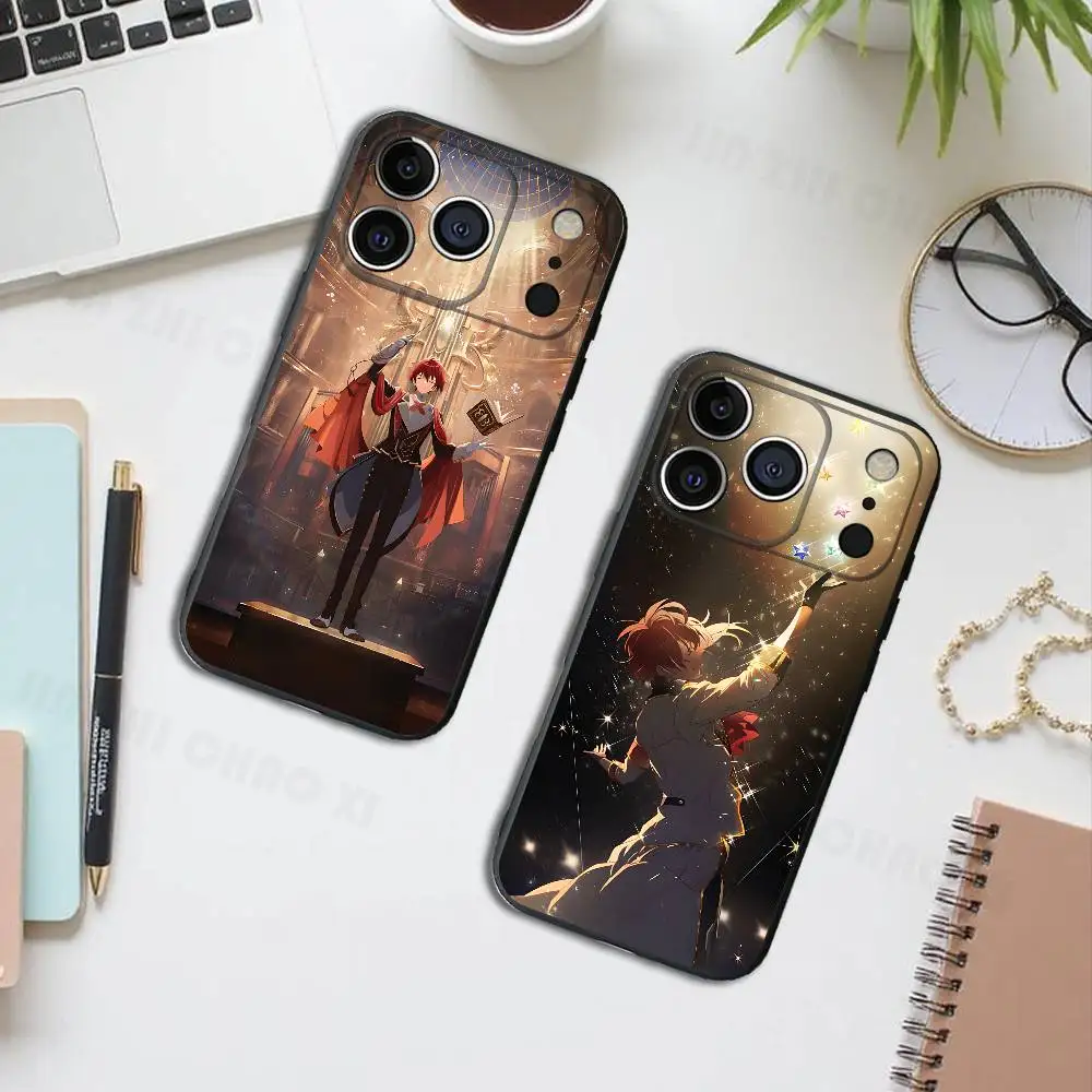 

Music Game IDOLiSH7 Black Phone Case For IPhone 17 16 15 14 13 12 13 12 11 Pro Max Plus XS XR Silicone Soft Back Cover