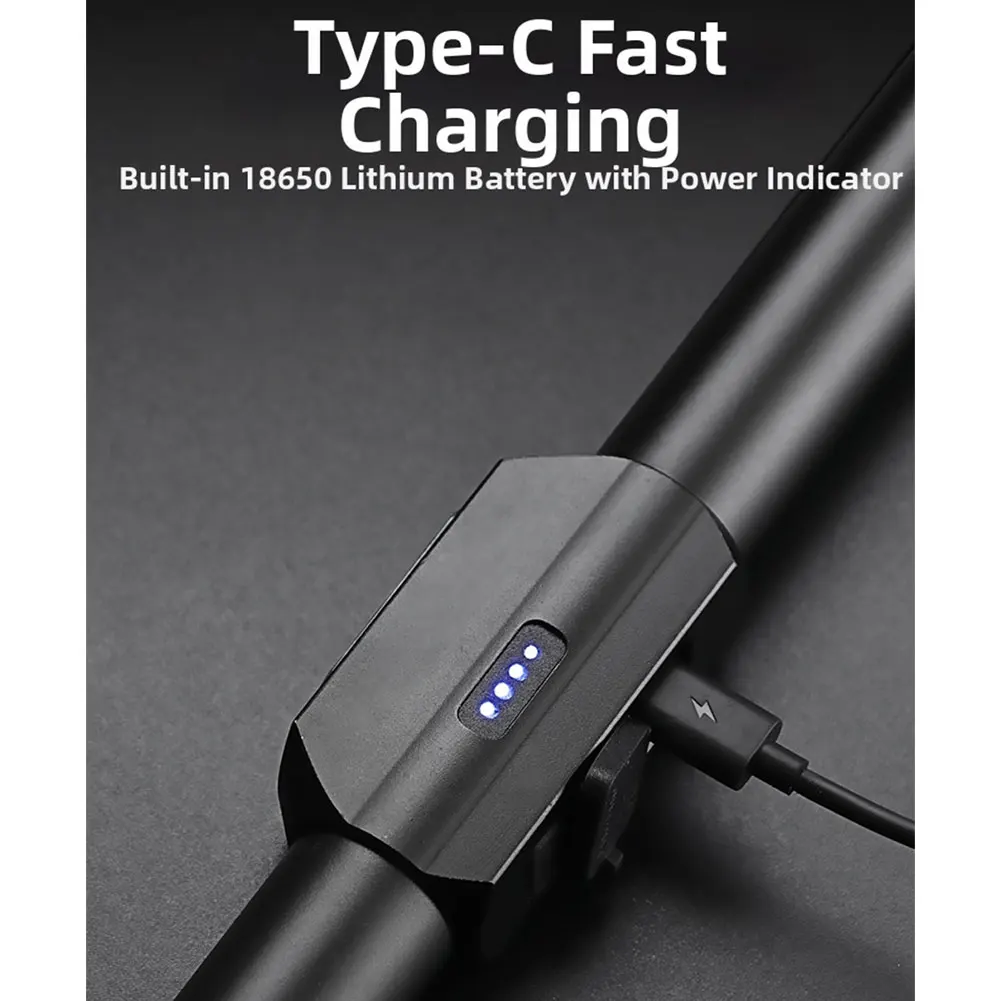 

Navigation Assistance 28*25*3cm Bicycle Handlebar Mount Aluminum Alloy Mount 6 Lighting Modes Detachable Battery Design