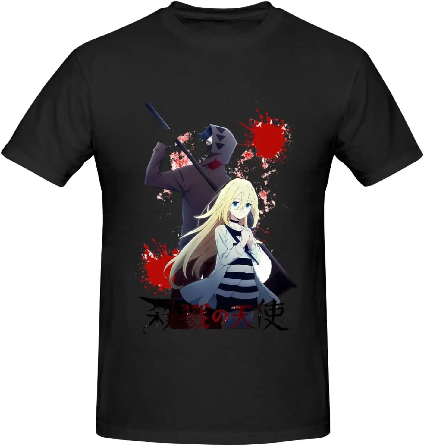 

Angels of Death Men's T-Shirt Basic Short Sleeve Tee Fashion Classic Anime Memory Casual Top