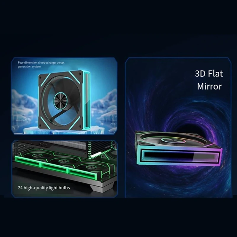 Computer Prism 8pro Chassis Fan ARGB Cooling Fan Reverse Hot Sale in Stock