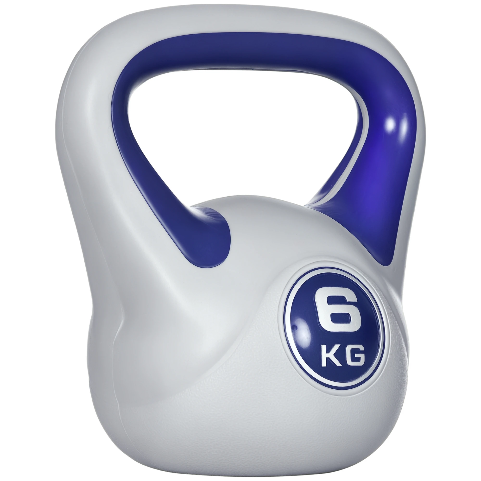 Kettlebell Sportnow, rivestimento in PU e riempita di sabbia, manico largo, per allenamento bodybuilding, a casa, palestra