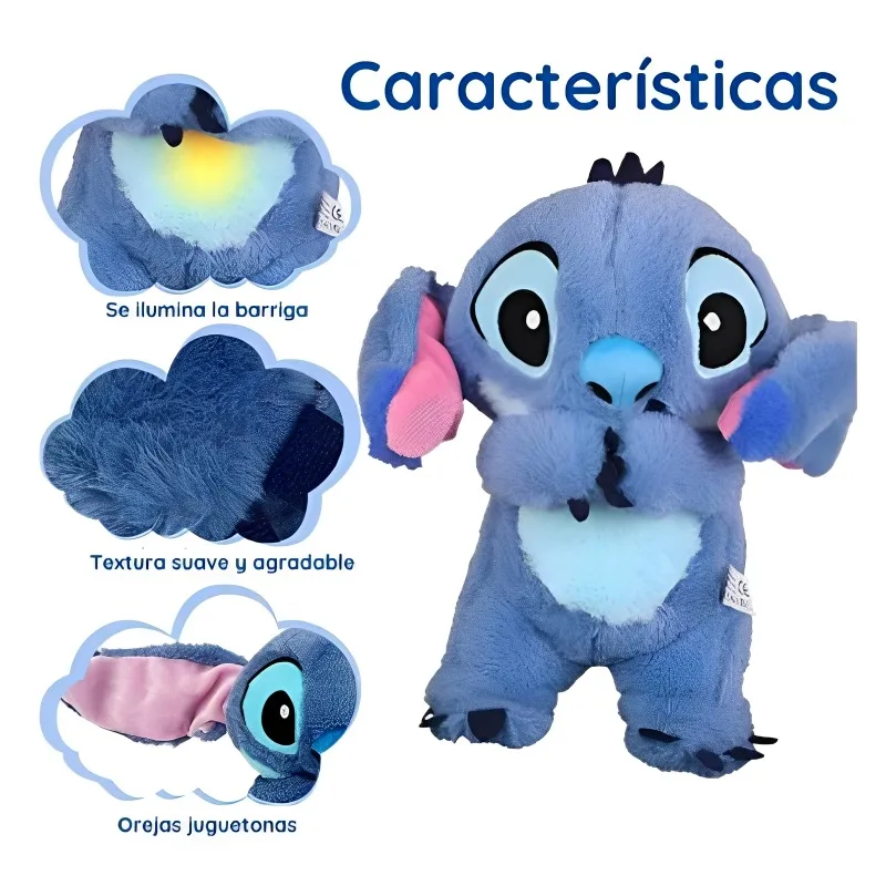 30 سنتيمتر Kawaii غرزة أفخم دمية رفيق النوم مع الصوت مهدئا الموسيقية المحمولة النوم لعبة ضوء دمية التنفس اللعب الهدايا