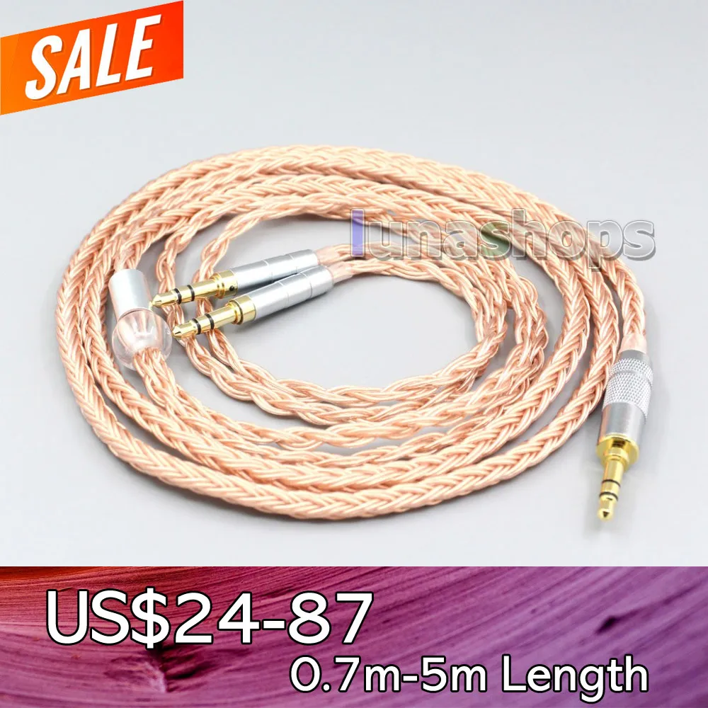 

LN006747 6.5mm XLR Balanced 16 Core 99% 7N OCC Earphone Cable For Beyerdynamic T1 T5P II AMIRON HOME Denon AH-D600 AH-D7100