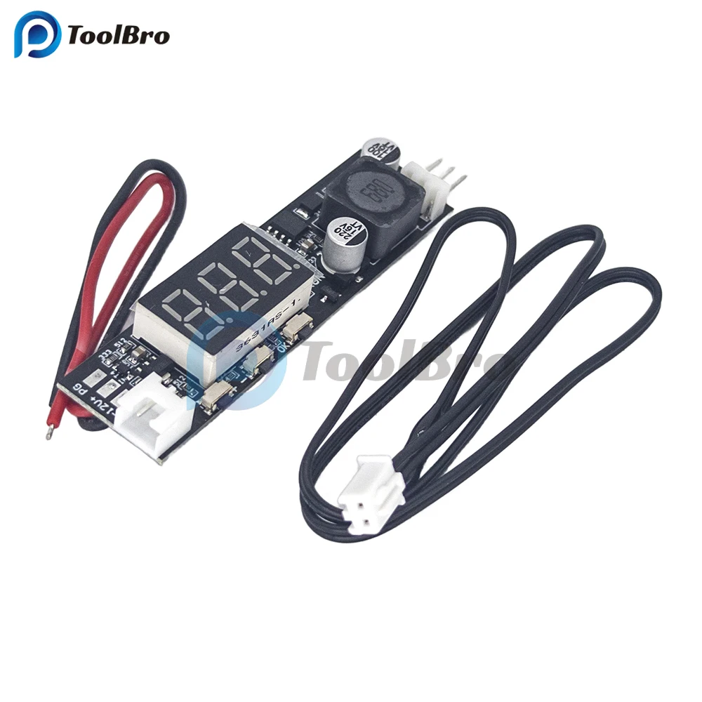 

DC 12V 0.2-2A 2 3 Wire CPU Fan Speed Controller Governor Voltage Regulator LED Digital Display Speed Control Switch for Fan