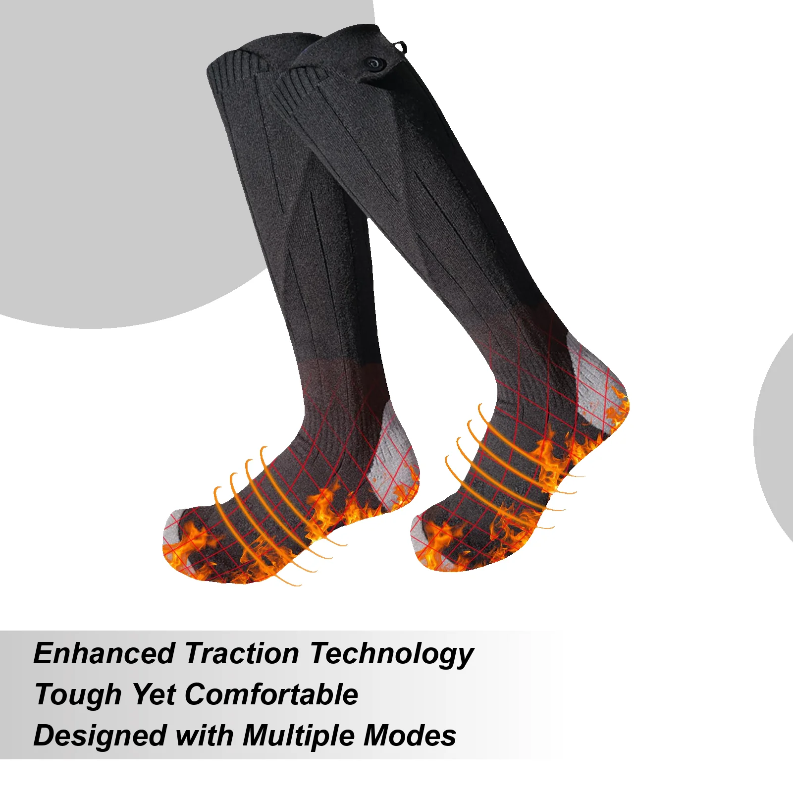 جوارب ساخنة للرجال اللاسلكي 4 مستويات قابلة للشحن تدفئة القدمين الشتاء الحرارية الصيد الجوارب للصيد في الهواء الطلق ركوب الصيد #1