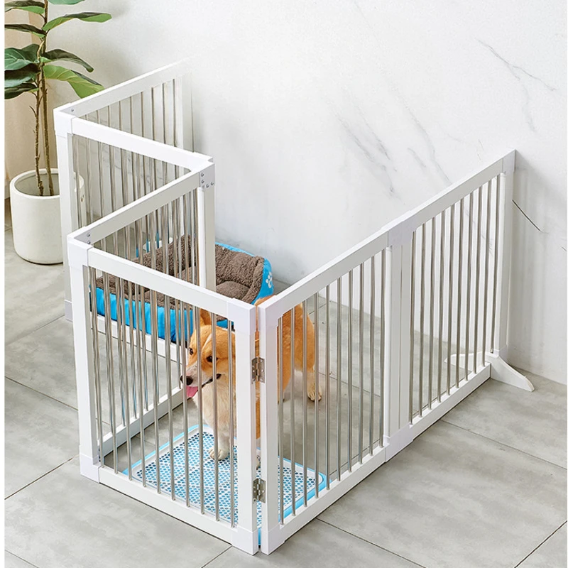 Modern Simple Pet Gate, No-Drill Dog Barrier, Folding Isolation Door, Indoor Heightened Dog Fence for Safe Separation