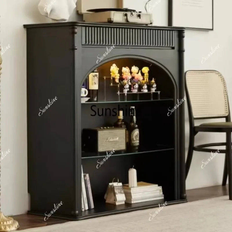 

YAmerican retro solid wood fireplace light luxury furniture porch cabinet B & B living room corridor aisle