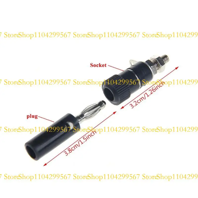 

CS1W 10 Pairs Black Red 4mm Binding Post Speaker Terminal Banana Plug Socket Con