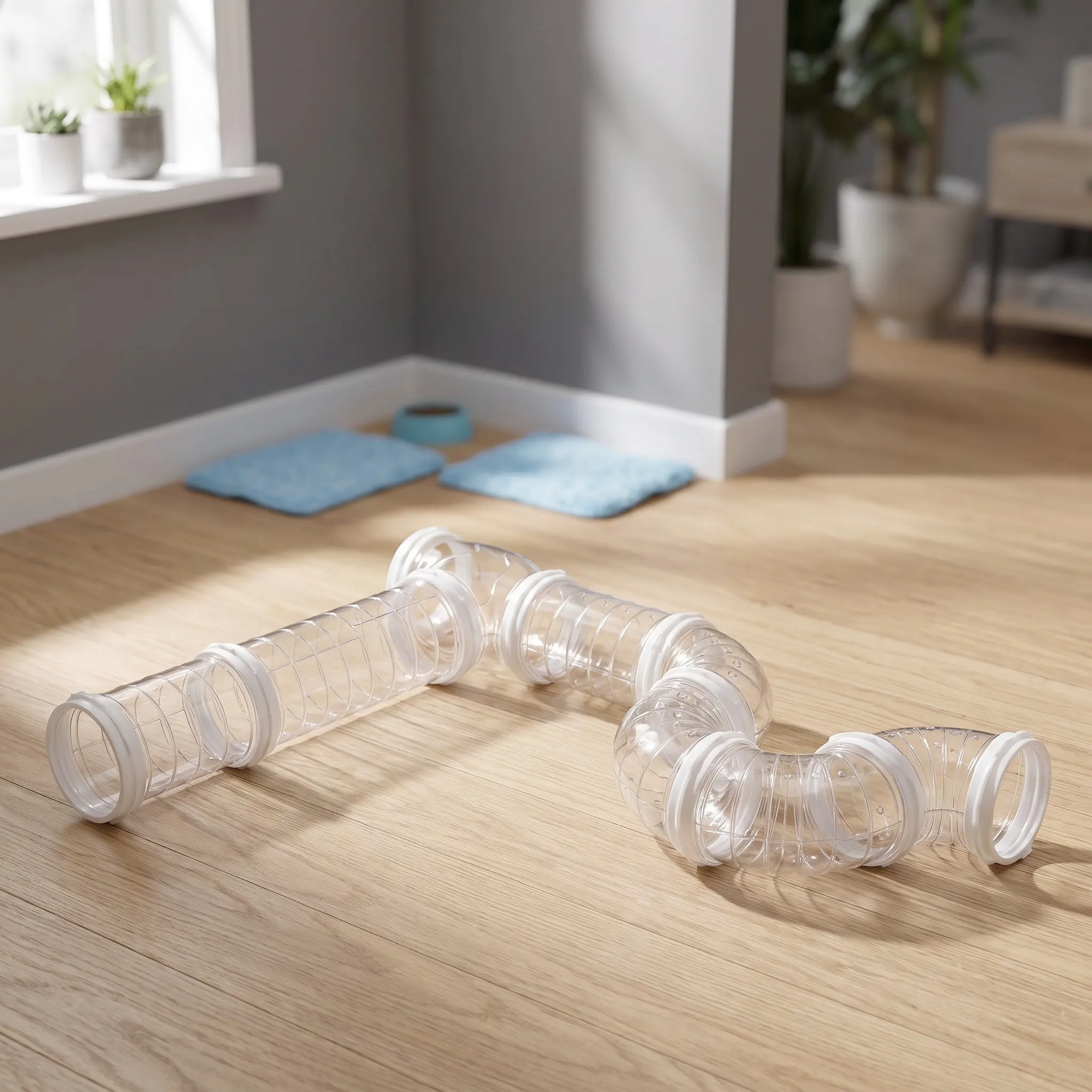 1Set Pet Exercise Tunnel Kit for Hamster Mouse Rat Small Animals Transparent Flexible DIY Connectable Tube System Cage