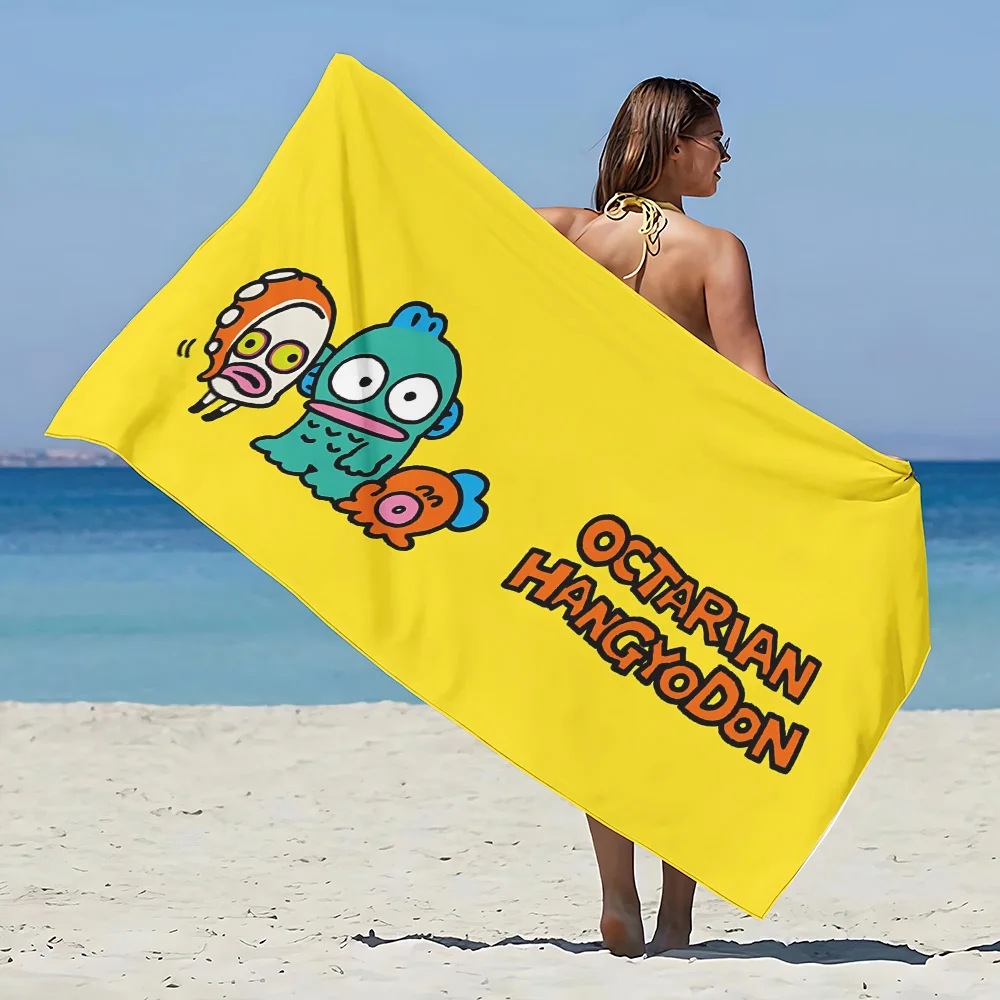 Sanrio HANGYODON Beach Towel Microfiber Sand Free Quick Dry Soft Sandproof Pool Towels Gift for Women Travel Gym Shower Camping