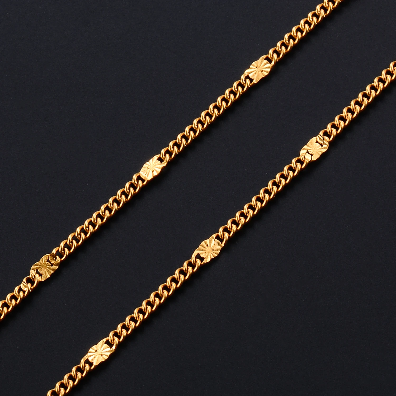 1.3 مللي متر واسعة الفولاذ المقاوم للصدأ الرجال والنساء قلادة تنقش ربط سلسلة مجوهرات للنساء الرجال على الرقبة #2