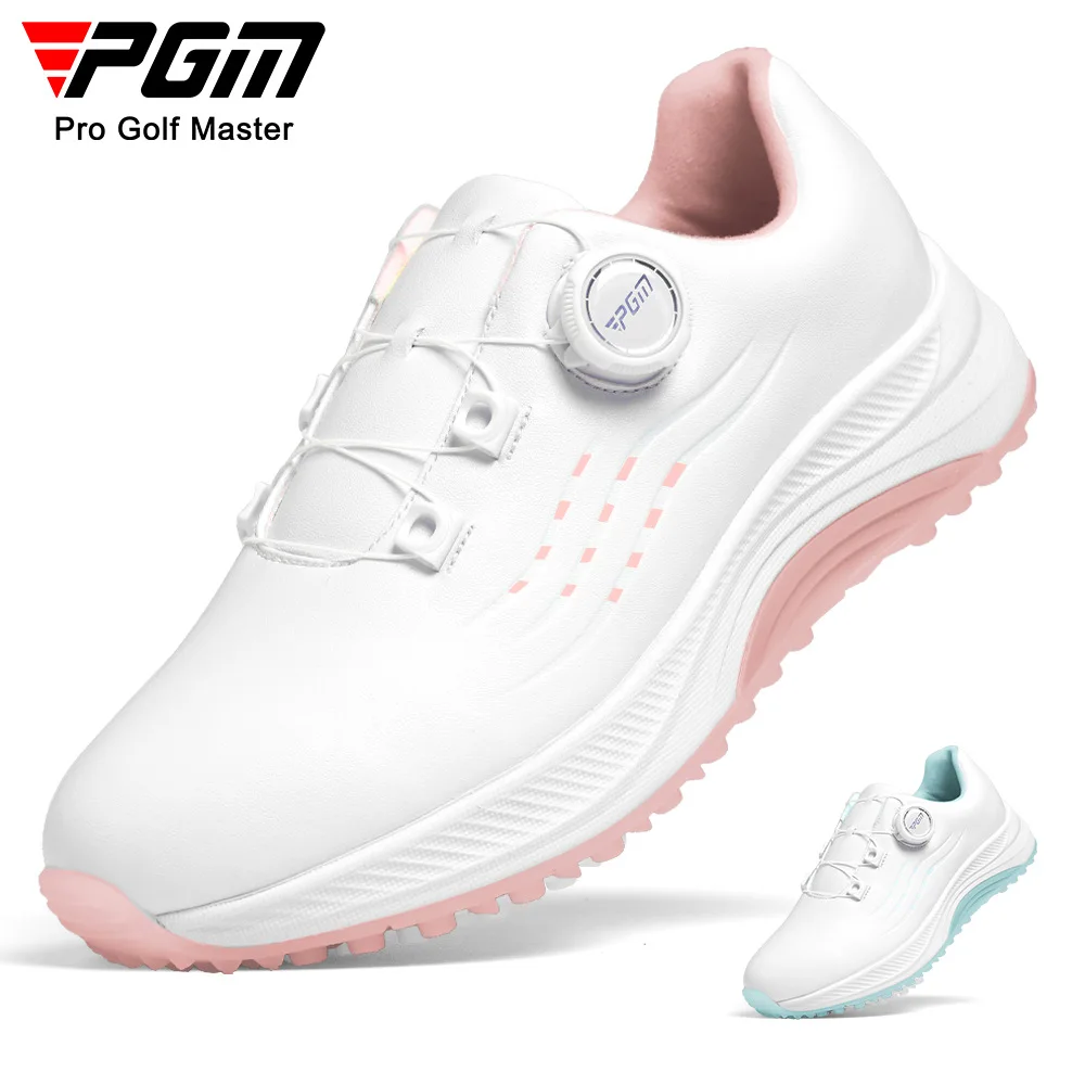 

PGM Women's Golf Shoes Casual Sport Lady Sneakers Quick Lacing Microfiber High Elasticity Waterproof Anti-Slip XZ373 Wholesale